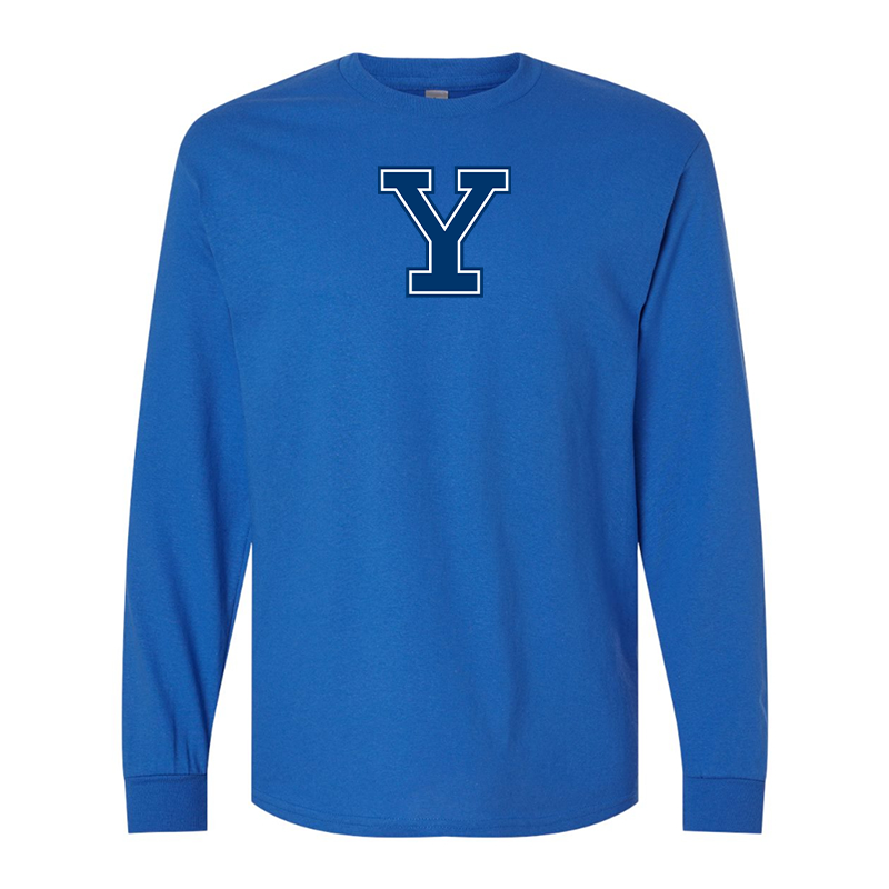 Men's Yale Bulldogs Gildan Heavy Cotton Long Sleeve T-Shirt